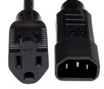 AC Power Adapter IEC 320 C14 to Nema 1-15P