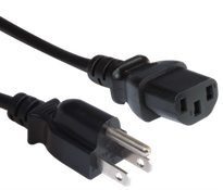 Power Cord- IEC320 C13 to NEMA 5-15P