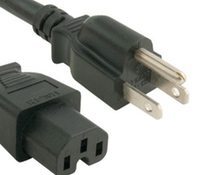 Power Cord IEC320 C15 to NEMA 5-15P